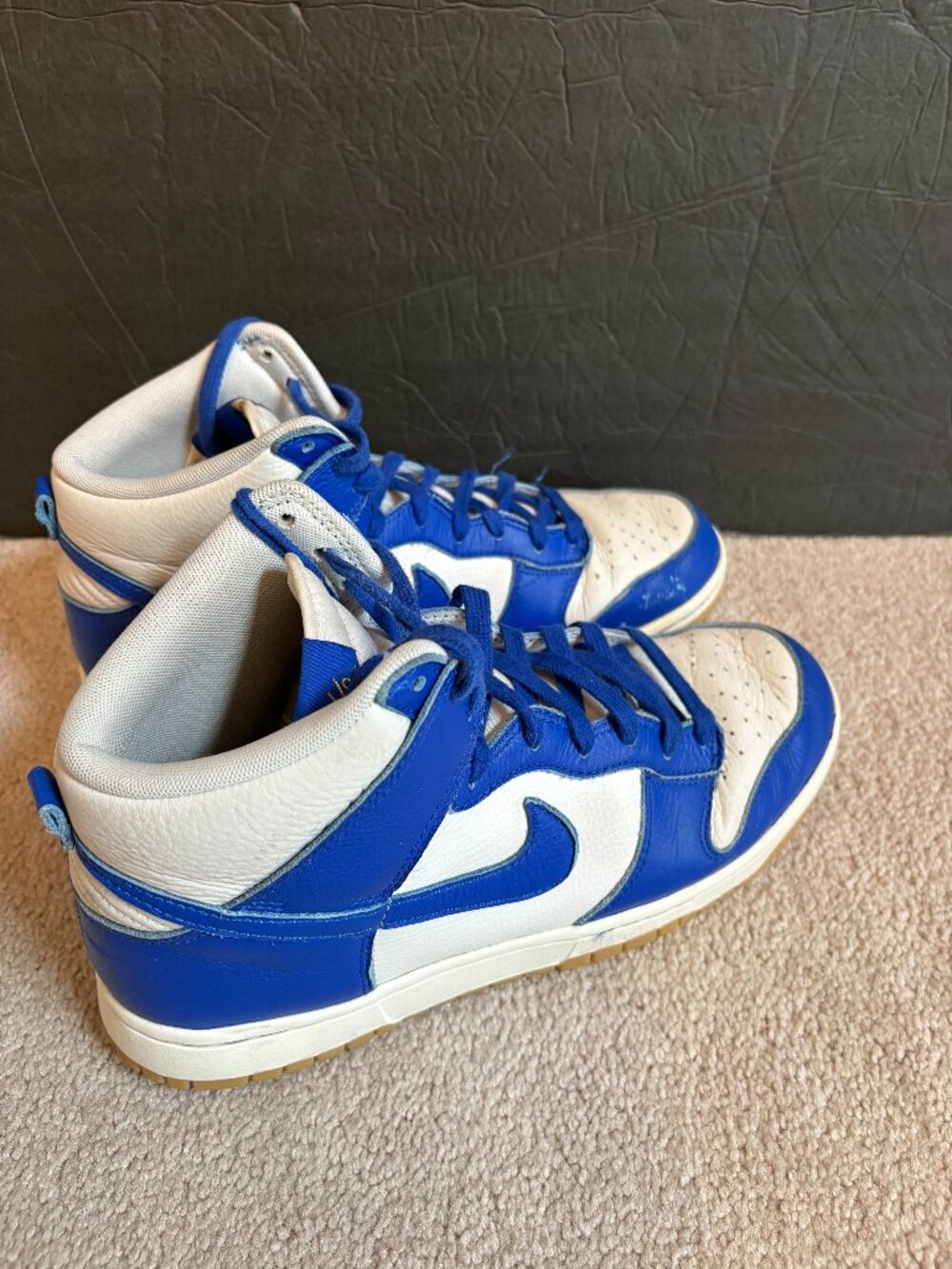 Nike Dunk Hi Retro SE Men's Basketball Shoes Size 9.5 Phantom Racer Blue White